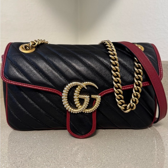 Gucci Handbags - Gucci GG Marmont Torchon Vintage Effect small shoulder bag